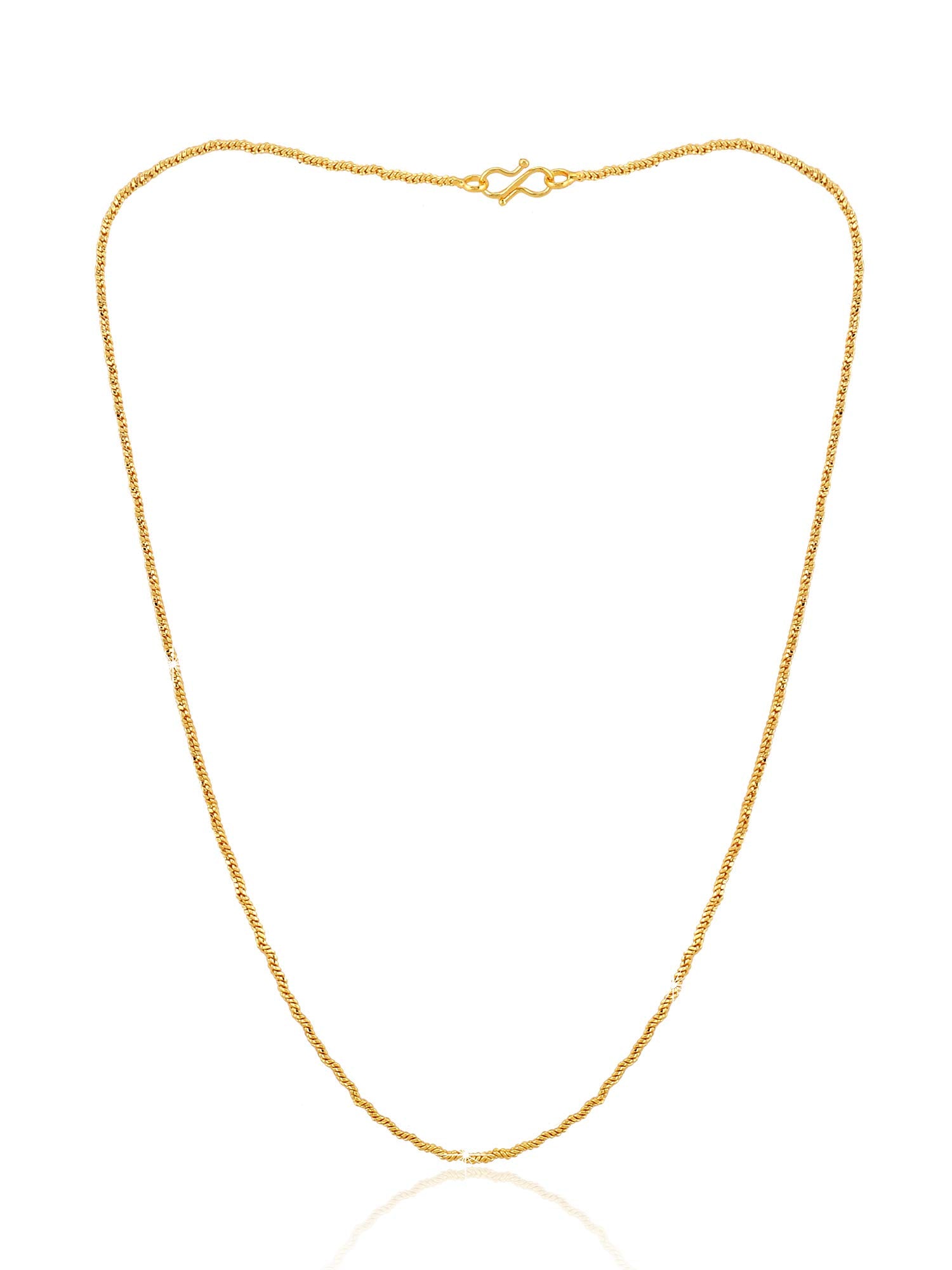 Yellow Chimes Gold Plated Latest Fashion Twisted Drop Designer Neck Chains for Men and Boys