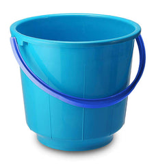 Kuber Industries Bucket for Bathroom|Unbreakable Plastic Bucket|Bucket 13Ltr (Blue)