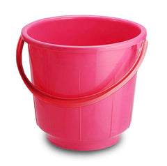Kuber Industries 2 Pieces Unbreakable Strong Plastic Bathroom Bucket 13 LTR (Pink & Blue) -CTKTC037921