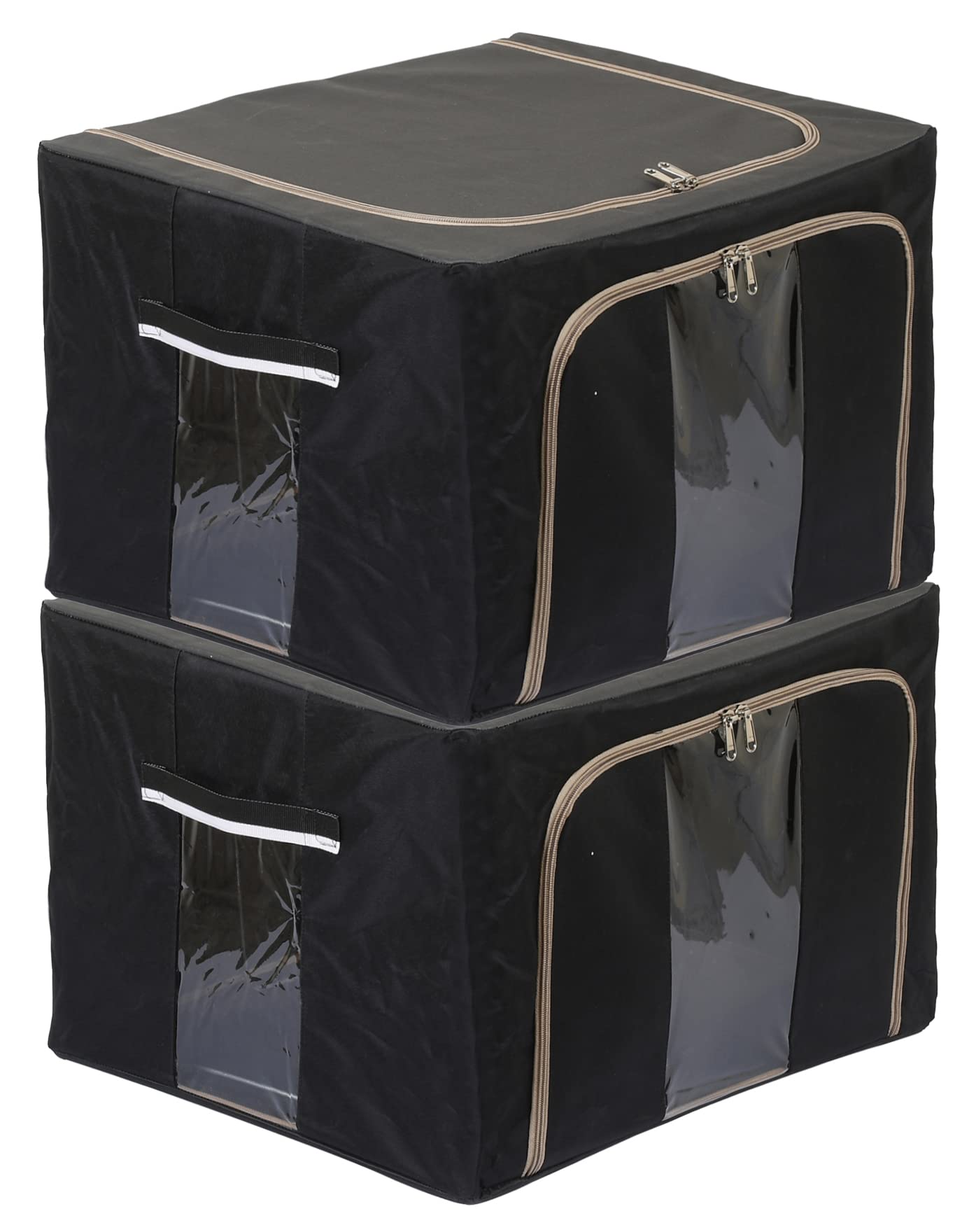 Heart Home Steel Frame Storage Box/Organizer For Clothing, Blankets ...