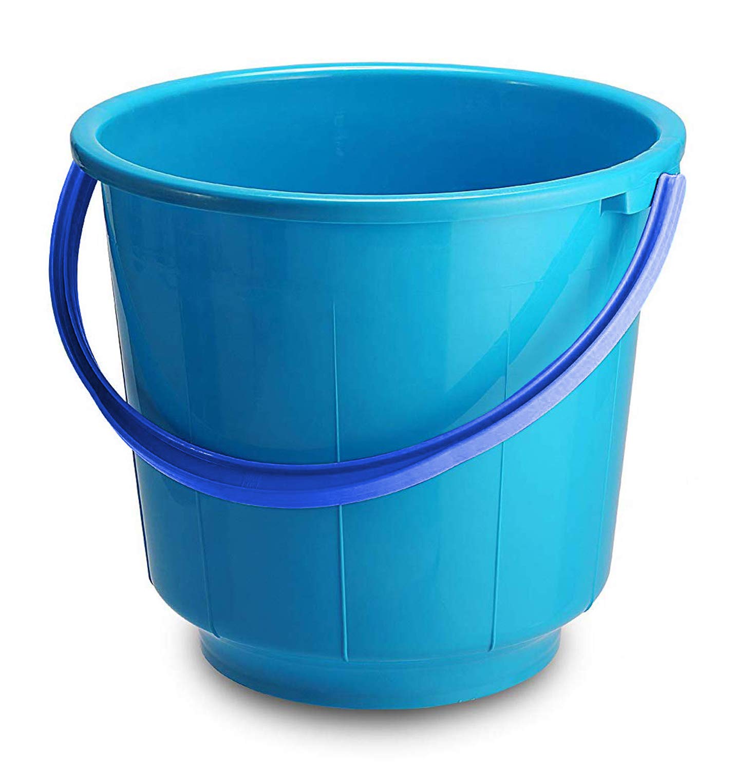 Kuber Industries Bucket for Bathroom|Unbreakable Plastic Bucket|Bucket 13Ltr (Blue)