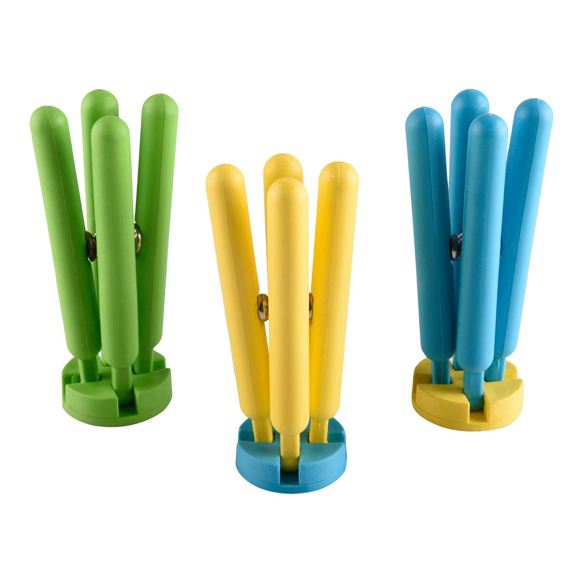 Kuber Industries Hot Stick Mate|Unbrakable Plastic Hot Plate Stand|Pot Holder for Protect Floor & Table from Heat Damage|Scratches|Pack of 3 (Assorted)