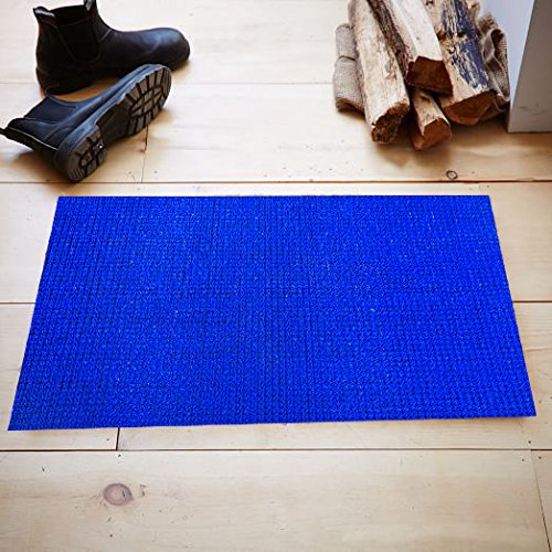 Kuber Industries PVC Doormat - 35.4"x23.6"x0.6", Blue, Extra Large