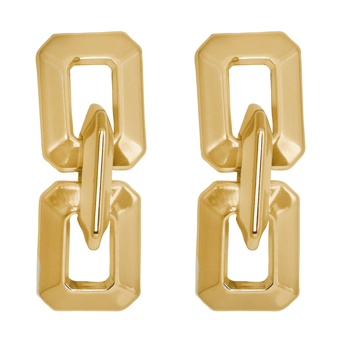 Joker & Witch Posh Gold Link Earrings for Women