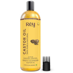 Rey Naturals Castor Oil (200 Ml) and Moroccan Argan Avocado Oil (200 Ml) Combo
