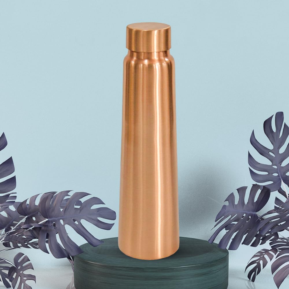 USHA SHRIRAM Pure Copper Water Bottle 1 Litre | Eco-Friendly, Biodegradable  & Non-Toxic | Water Bottle for Kids & Adults | Lightweight, Leak-Proof