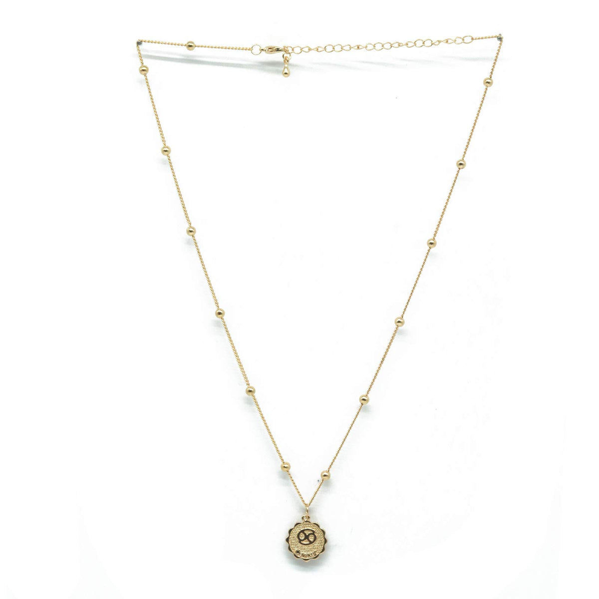 Joker & Witch Women's Metal Alloy Cancer Zodiac Pendent (Yellow)