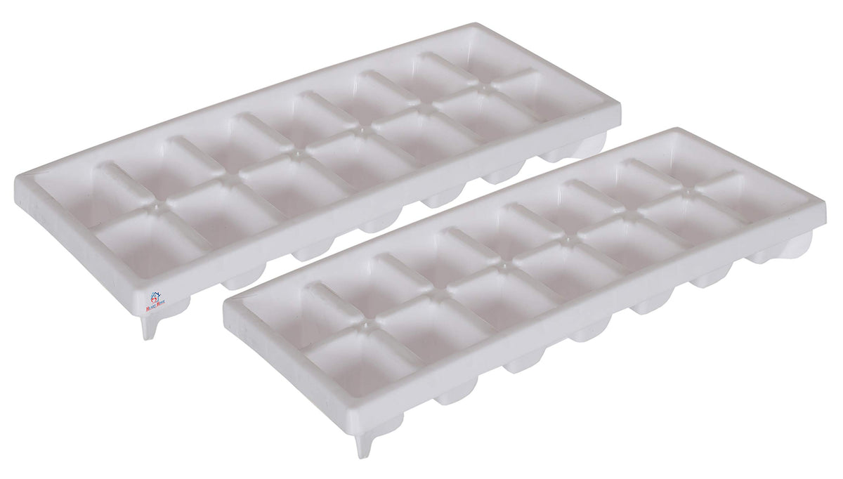 Heart Home Ice Cube Bin Box Trays 2 Pack Stackable Ice Storage Container and Trays, BPA Free-Pack of 2 (White), Standard