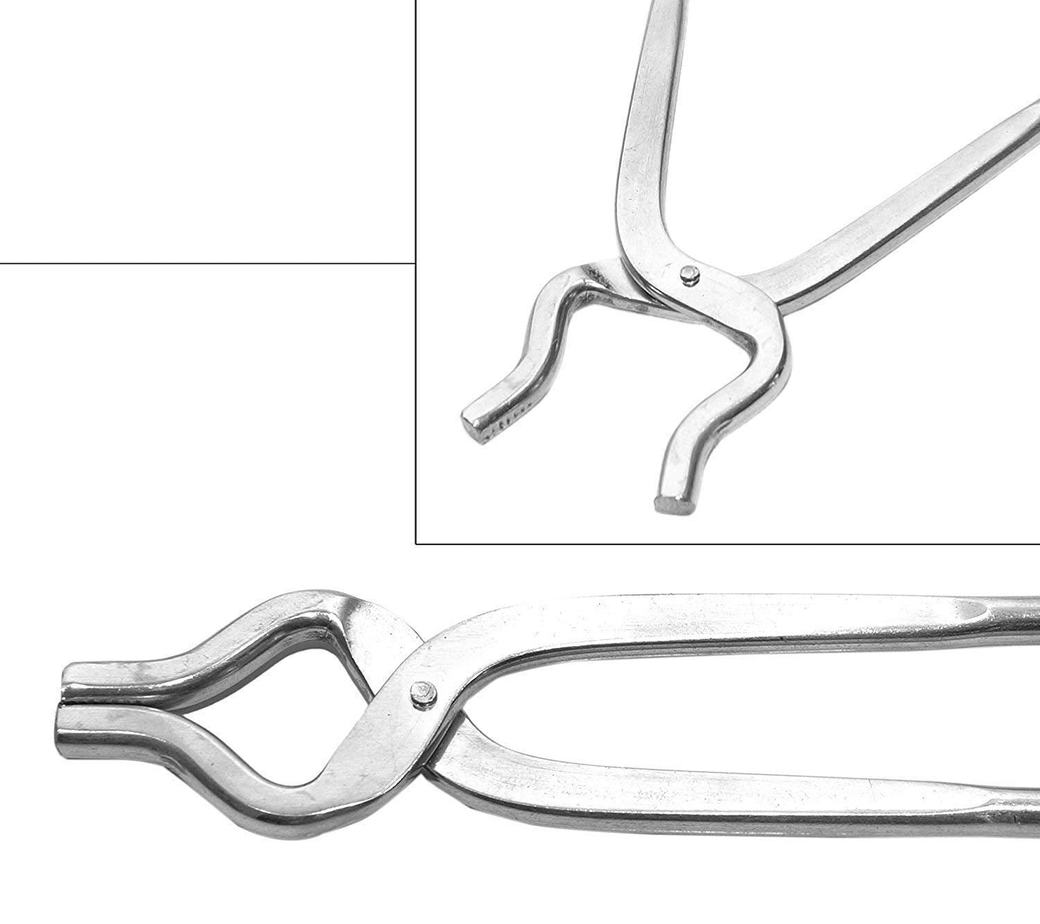 Kuber Industries 2 Pieces Stainless Steel Pakkad, Kitchen Tong (Silver)