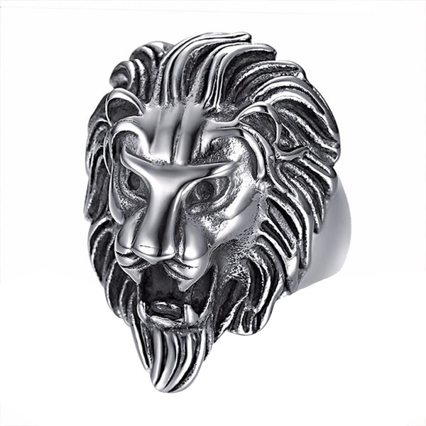 Buy Animal Kingdom The King Lion Head Ring, 925 Sterling Silver Men Lion  Rock Ring Gift for Men her Friend Online at desertcartINDIA