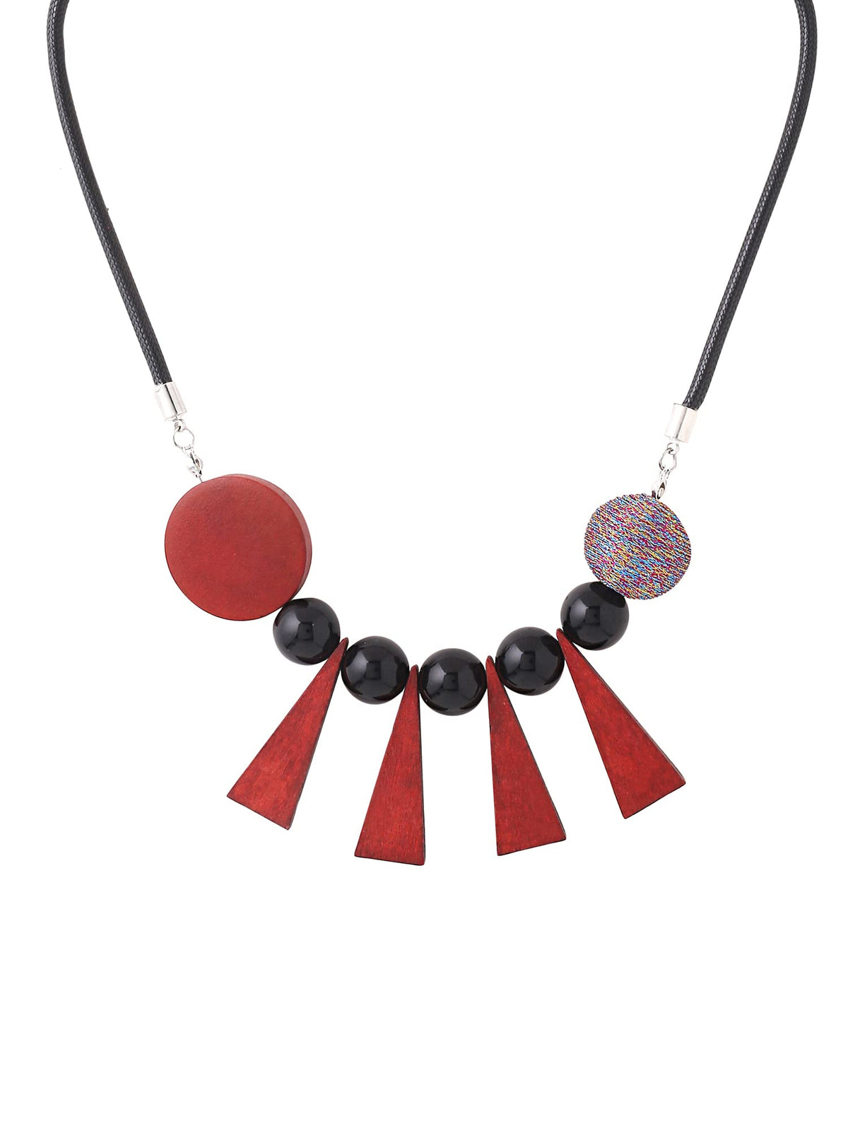 Yellow Chimes Necklace for Women and Girls Fashion Red Choker Necklace for Women Western | Geometric Statement Style Choker Necklace | Birthday Gift for Girls & Women Anniversary Gift for Wife