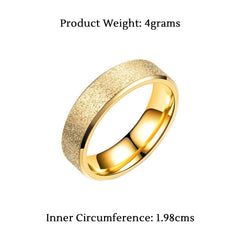 Yellow Chimes Trendy Western Style Band Titanium Collection Stardust Gold Stainless Steel Rings for Men and Boys, US 10 (YCFJRG-134SPRK-10-GL)