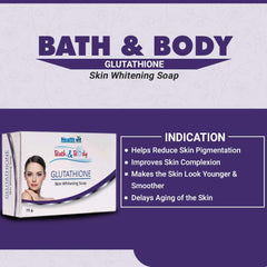 Healthvit Bath and Body Glutathione Skin Whitening Soap, 75g…