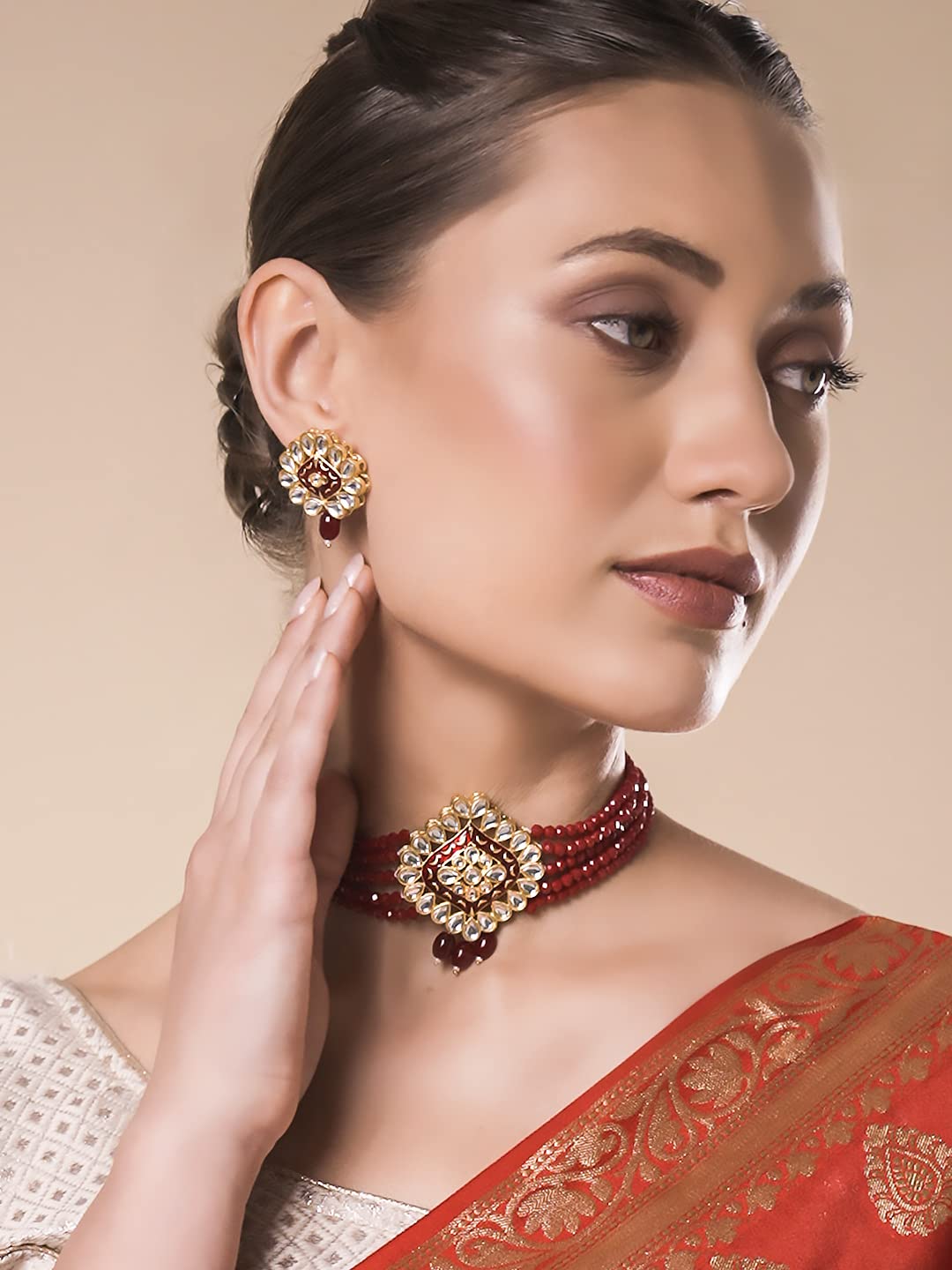 Maurya Fire Fruit Ruby Push Back Earrings With Diamonds | Design Ruby  Earrings Tanishq | 3d-mon.com