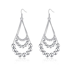 Yellow Chimes Triple Beans Layered Alloy Chandelier Earring for Women & Girls