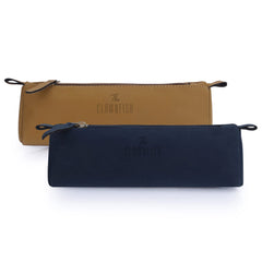 The Clownfish Jose Combo of 2 Multipurpose Faux Leather Travel Pouch Pencil Case Toiletry Bag Shaving Kit Bag for Men Make-Up Pouch Cosmetic Case for Women Travel Kit for Men (Navy Blue & Coffee)