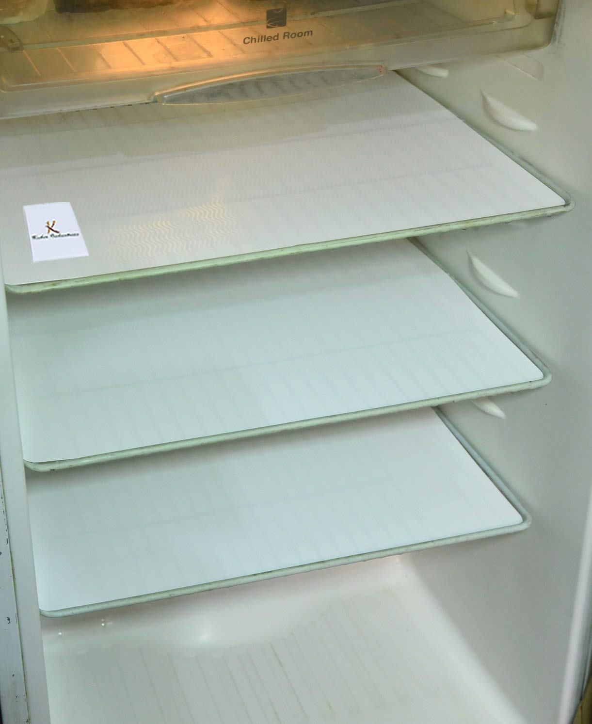 Kuber Industries PVC 6 Piece Refrigerator Drawer Mat Set - White