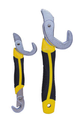 Cheston Spanner Tool Set Stainless Steel Universal Multi Function Wrench Spanner Set Tools Snap N Grip Tool Spanner (9-32 mm) Works, Hand Tools (Set of 2 Piece), Yellow,Large