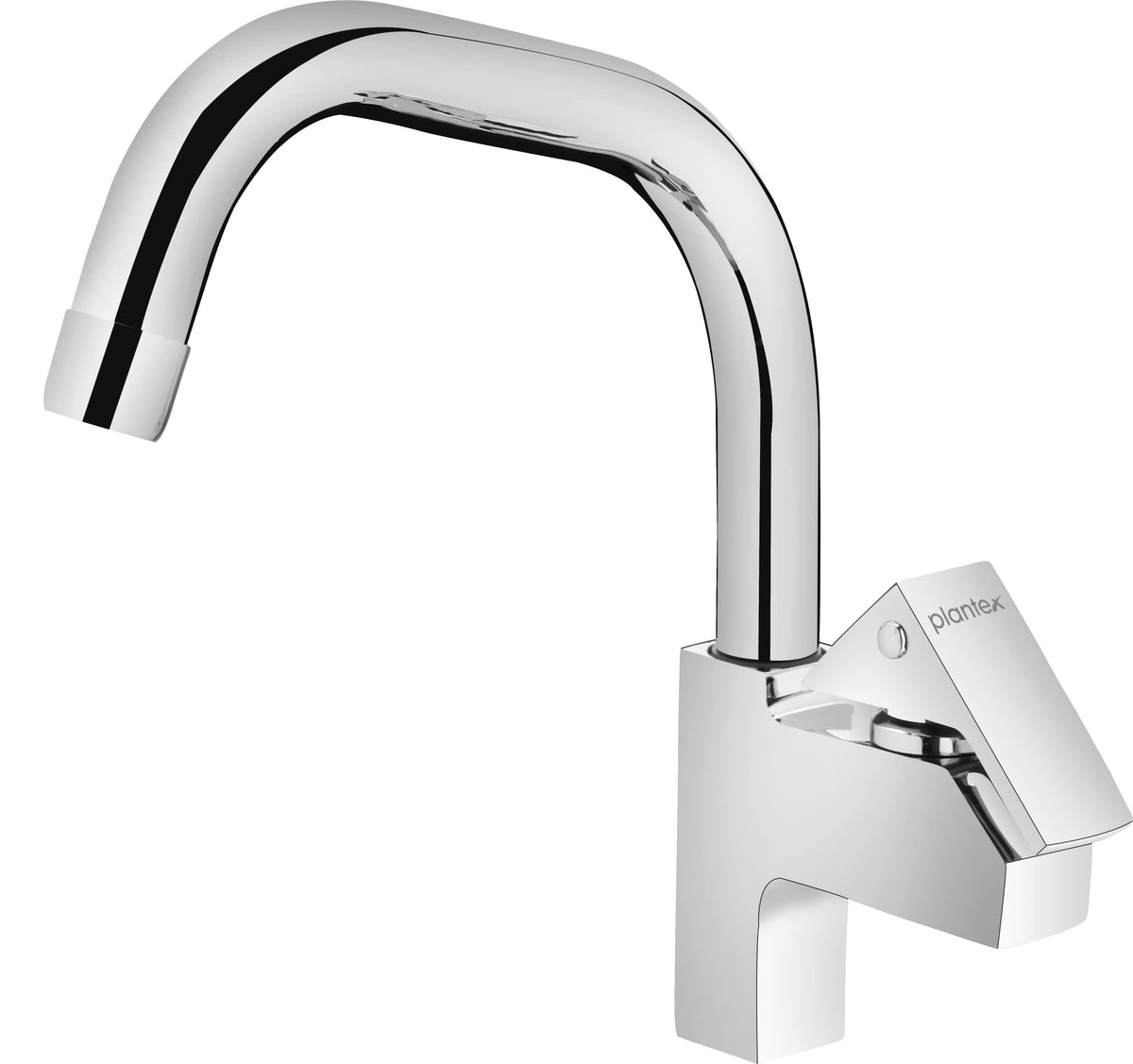 Plantex Pure Brass PRI-313 Single Lever Sink Cock With (High Arch 360 Degree) Extended Swivel Spout For Kitchen/Wash Basin Tap With Teflon Tape - (Mirror-Chrome Finish)