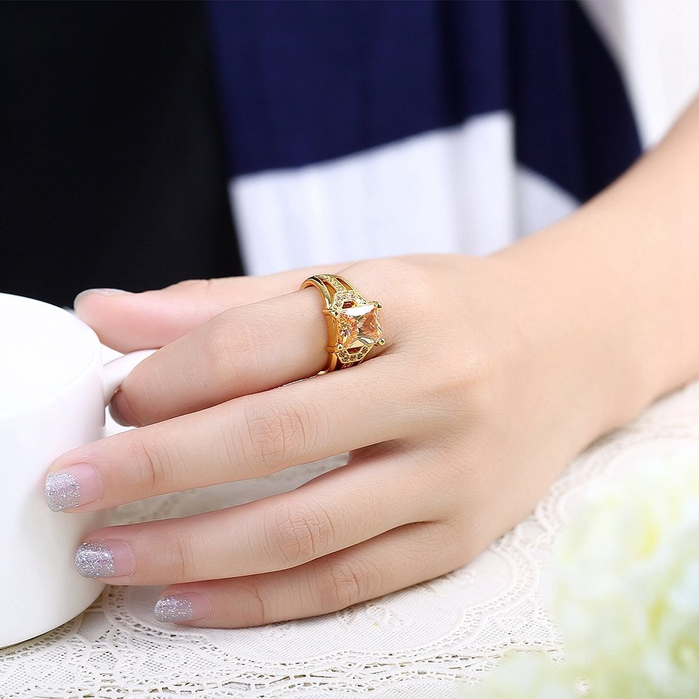 Luxury Wide Ring 18 K Solid Fine Gold Filled Bling Fashion Finger Rings  Adjustable Women Thumb Big Round Punk Jewelry Gift9719808 From 10,46 € |  DHgate