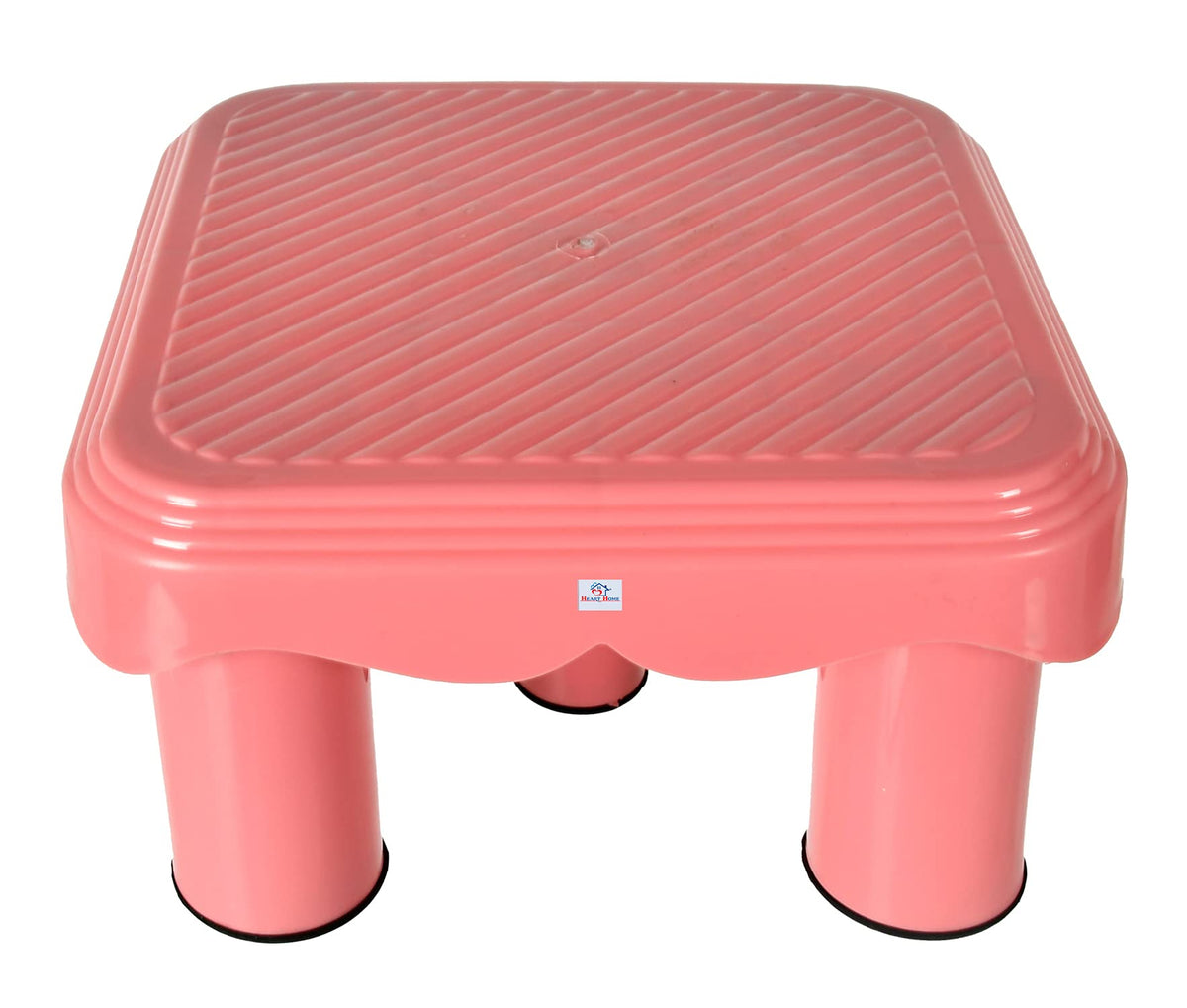 Heart Home Multipurposes Plastic Seating Stool/Patla (Pink)