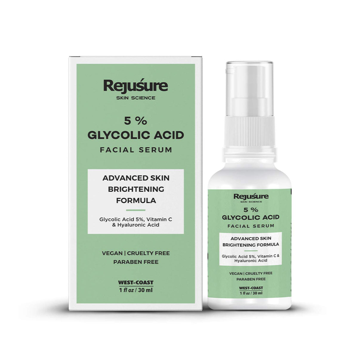 Rejusure Glycolic Acid Serum - Advanced Skin Brightening Formula | Skincare (30ml)