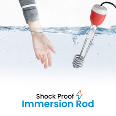 Candes Grand Shock-Proof & Water-Proof 1500 W | Shock Proof Immersion Heater Rod (Red, White)