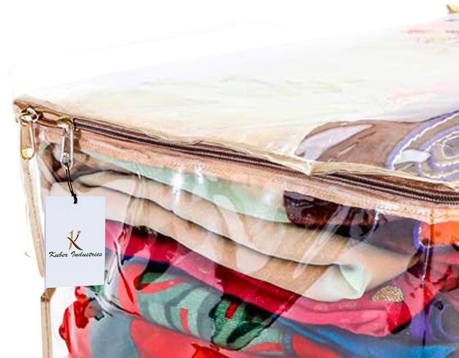 KANUSHI Fully Transparent with Flower Design Saree Cover/Saree Bag/Storage  Bag/Bags for Cloths with Capacity of 10-15 Sarees (Large) Set Of 1 Pcs  Price in India - Buy KANUSHI Fully Transparent with Flower