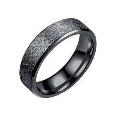 Yellow Chimes Trendy Western Style Titanium Collection Stardust Black Band Stainless Steel Rings for Men and Boys, US 10 (YCFJRG-134SPRK-10-BK)