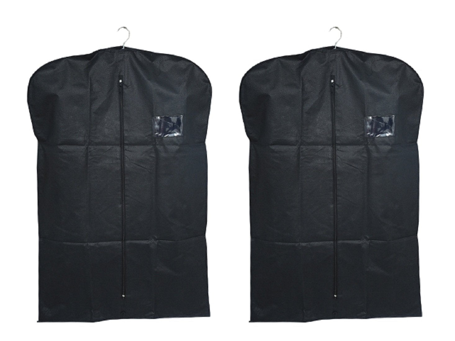 Kuber Industries 2 Piece Black Cotton Hanging Blazer Cover