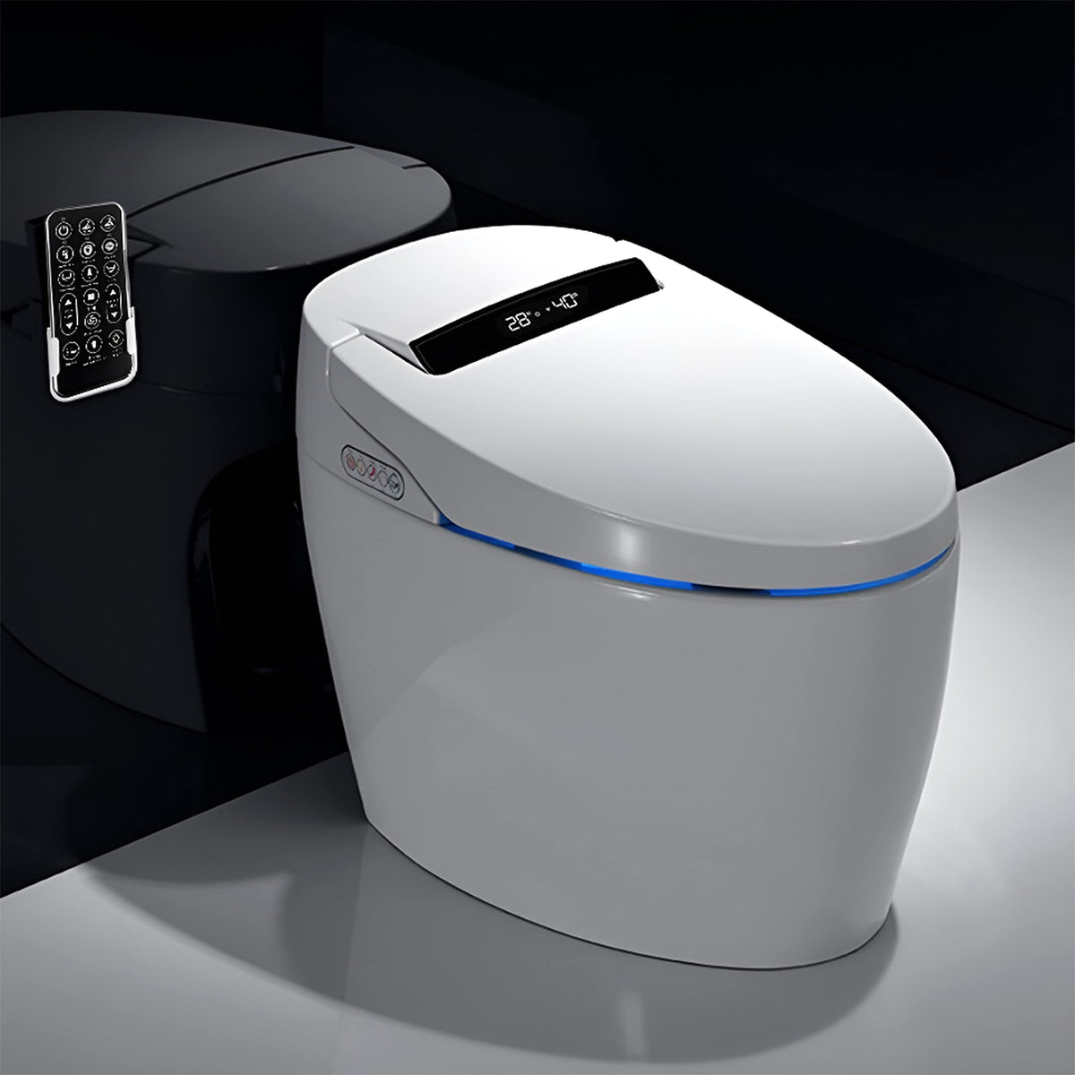 Plantex Smart Toilet/Commode for Home/Office/Hotel - Intelligent Toilet - (White-1071)