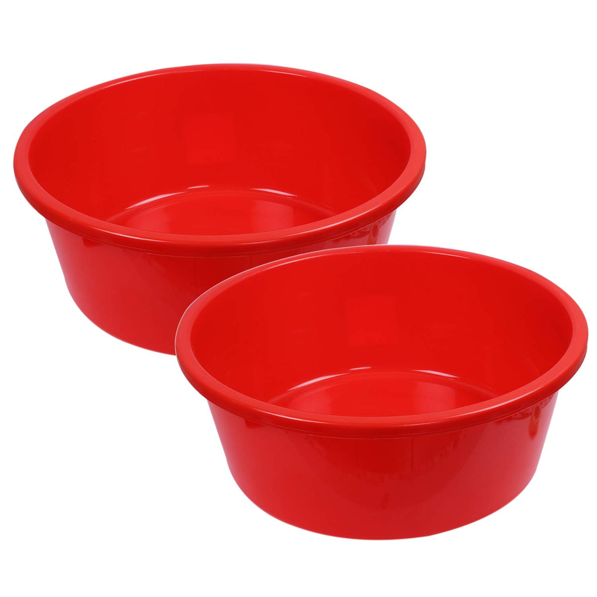Kuber Industries 2 Pieces Unbreakable Multipurpose Bath Tub 40 LTR (Red) -CTLTC10955