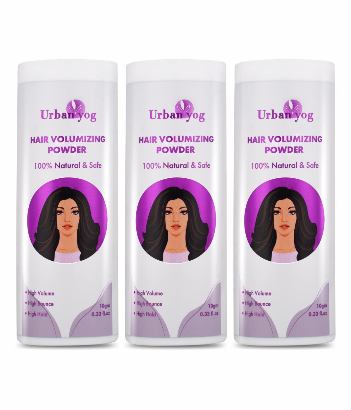 Urban Yog Hair Volumizing Powder for Women (10 Gm * 3 Units) (Pack of 3) | Adds Instant Volume and Locks Hairstyle