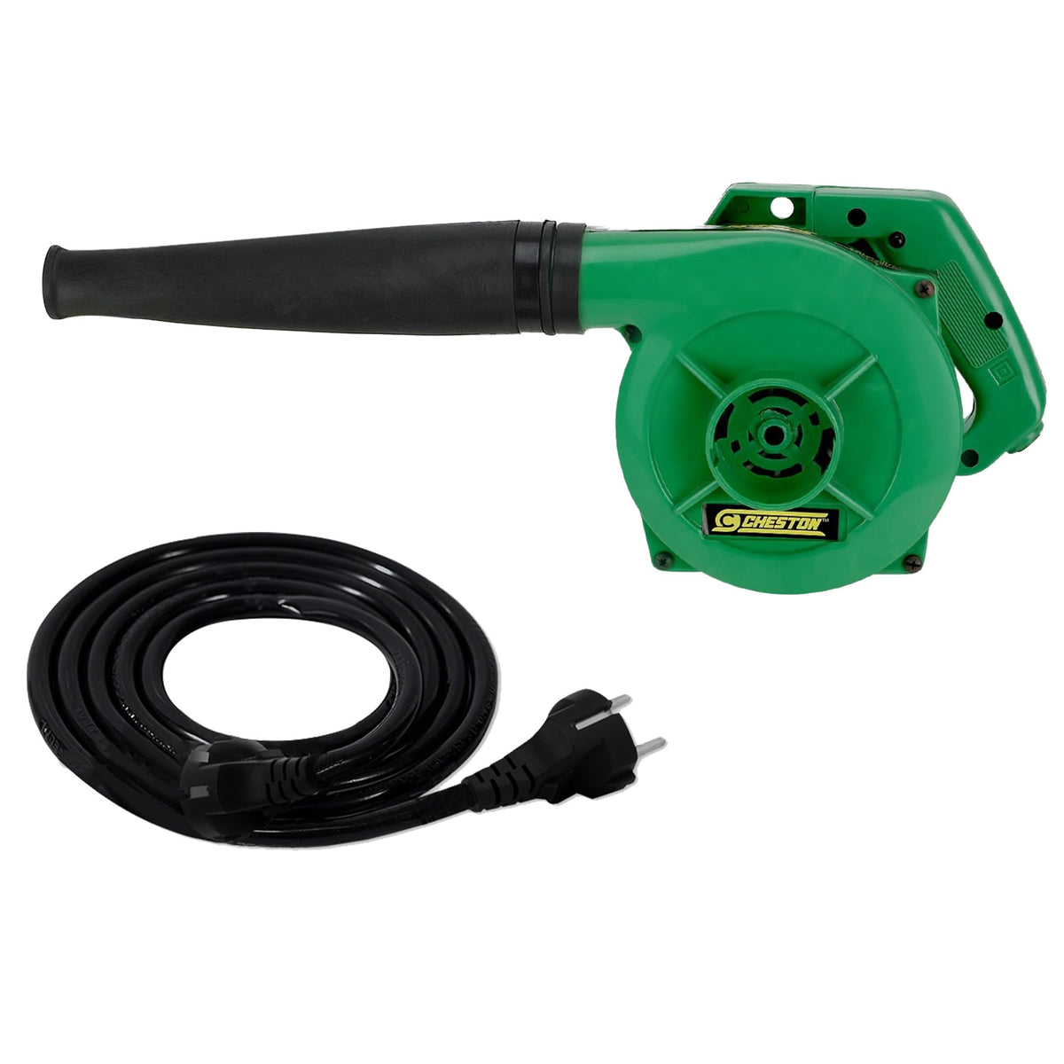 Cheston 500W 2 in 1 Air Blower and Vacuum Cleaner for Home 13000 r/min Copper Wiring Electric Blower (Yellow) + 5 Meter Extension 2 Pin CordCapacity Upto 1000W (Green)