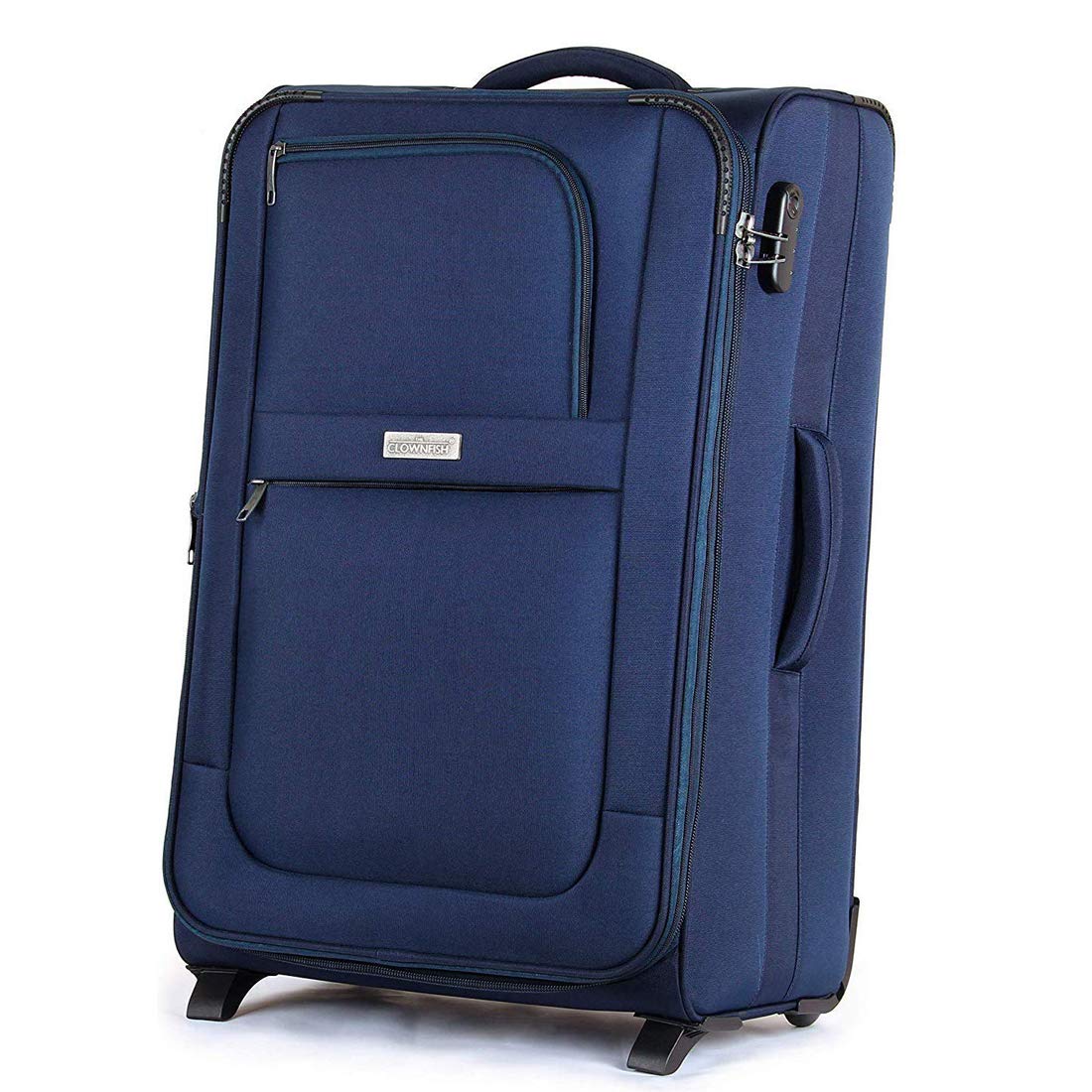 The Clownfish Odyssey Luggage Polyester Softsided Suitcase 2- Wheel Trolley Bag (Space Navy Blue)