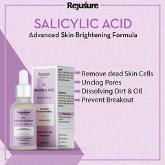 Rejusure 2% Salicylic Acid (Face Serum) -Open Pores | Excess Oil | Blackheads, Acne & Oily Skin | Men & Women | Cruelty Free & Dermatologist Tested – 10ml