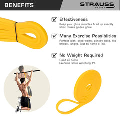 Strauss Resistance and Pull up Band for Chin Ups, (Yellow)