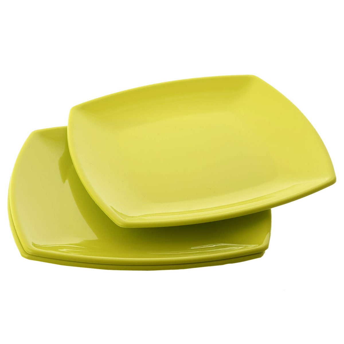 Kuber Industries Plastic Dinner Plates - 3 Pieces, Green