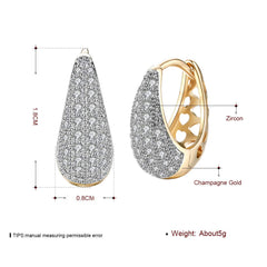 Yellow Chimes Hoop Earrings for Women Crystals from Swarovski Gold Plated Hoop Earrings for Women and Girls