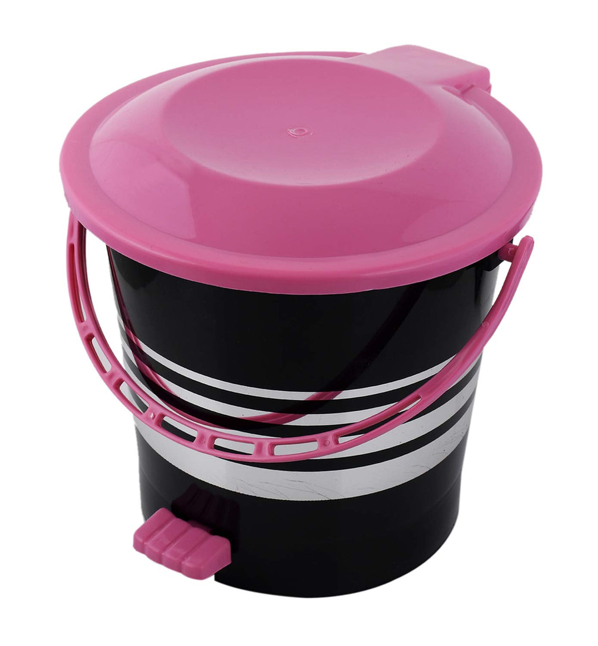 Kuber Industries Plastic Dustbin Garbage Bin with Handle, Capicity 5 Liters (Pink) -CTKTC037970