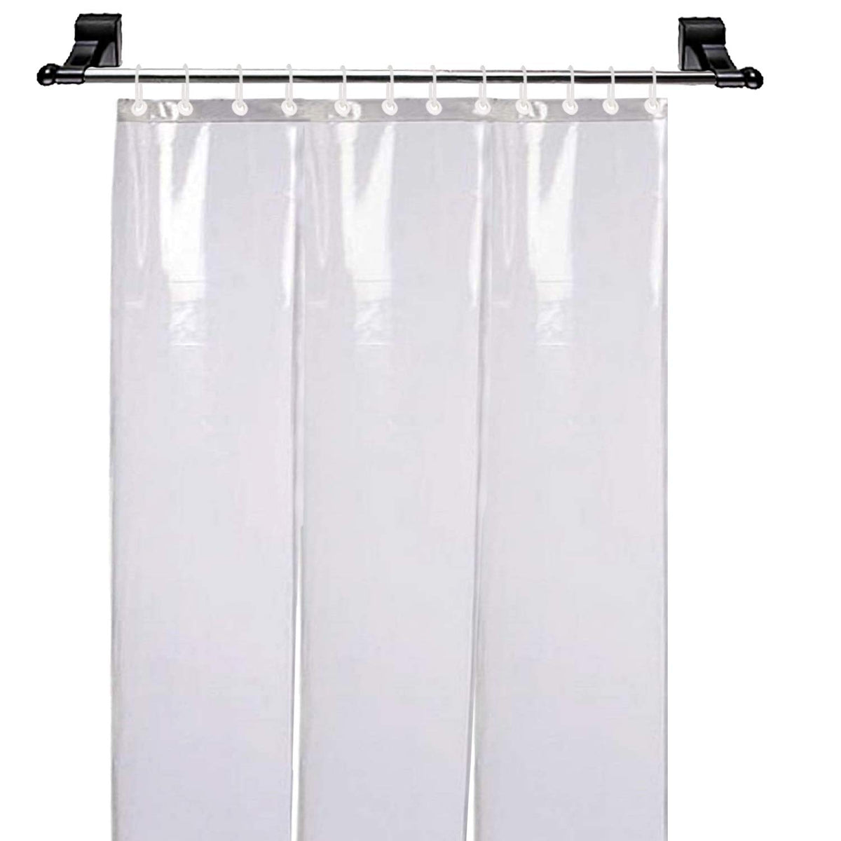 Kuber Industries PVC 3 Strips Transparent 0.50 MM AC Door Curtain(Width-54 Inches X Height-84 Inches) 7 Feet - CTKTC040577