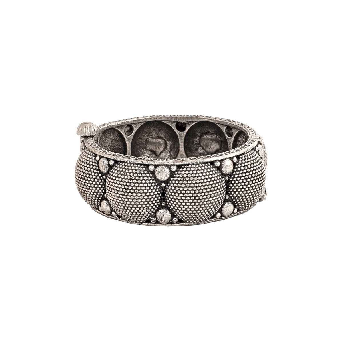 TEEJH Ovya Silver oxidised bracelet