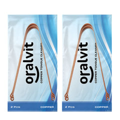 Oralvit Copper Tongue Cleaner (2 Pcs) - Dentist Recommended for Dental Health and Fresh Breath (Pack of 2)