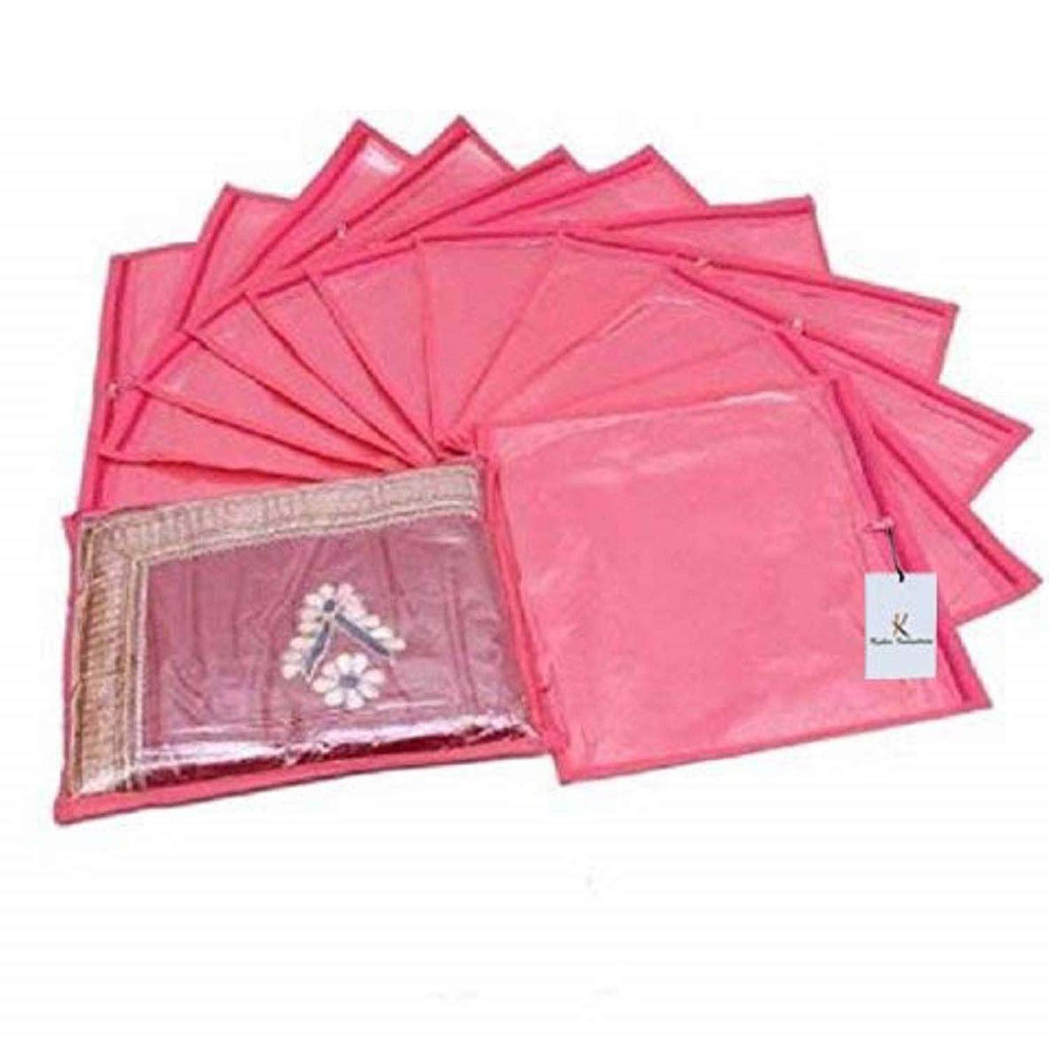 KUBER INDUSTRIES Designer Saree Cover Set of 12 Pcs in Non Woven Material  (Red) SLT025 Price in India - Buy KUBER INDUSTRIES Designer Saree Cover Set  of 12 Pcs in Non Woven