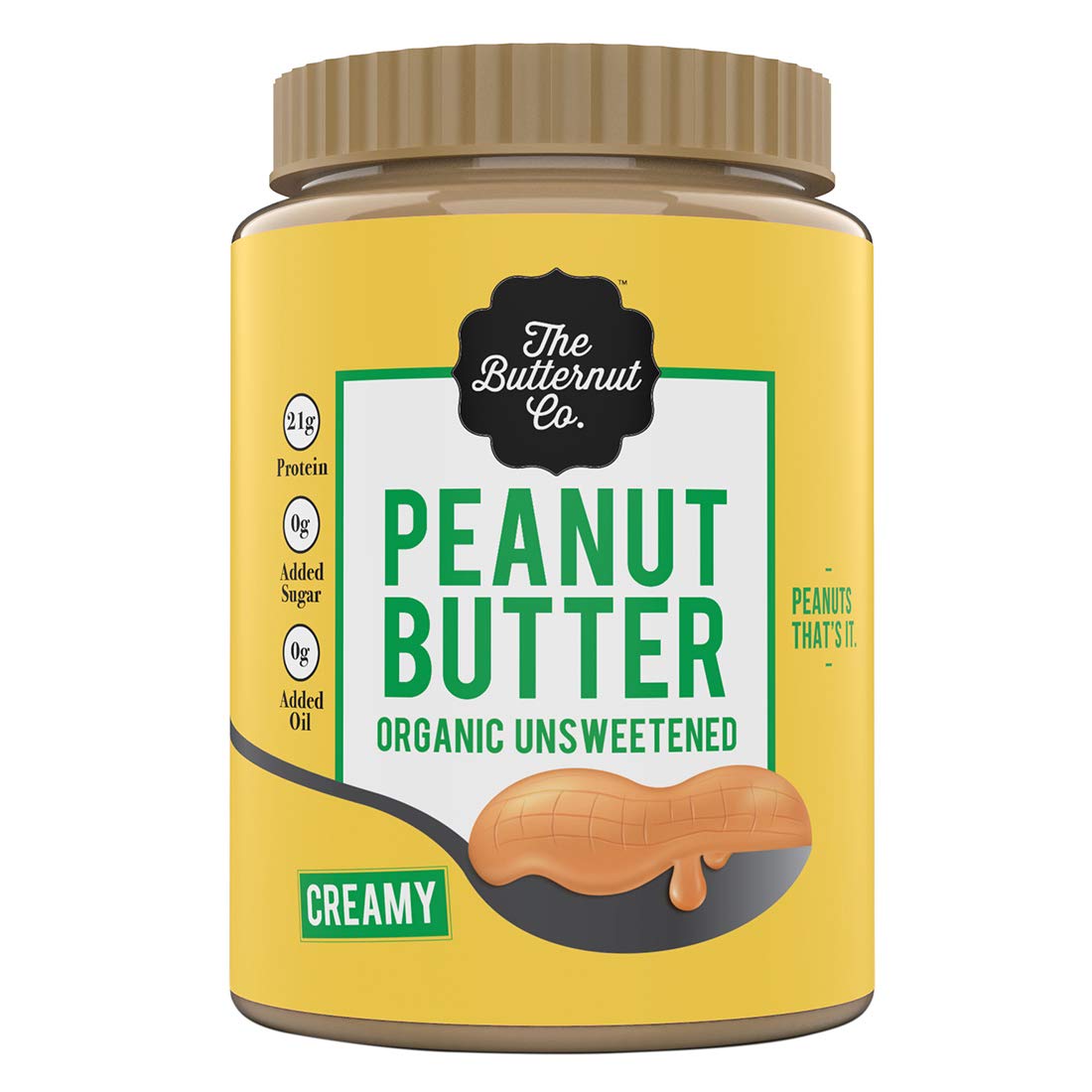 Organic Peanut Butter- Unsweetened,Creamy, 925gm