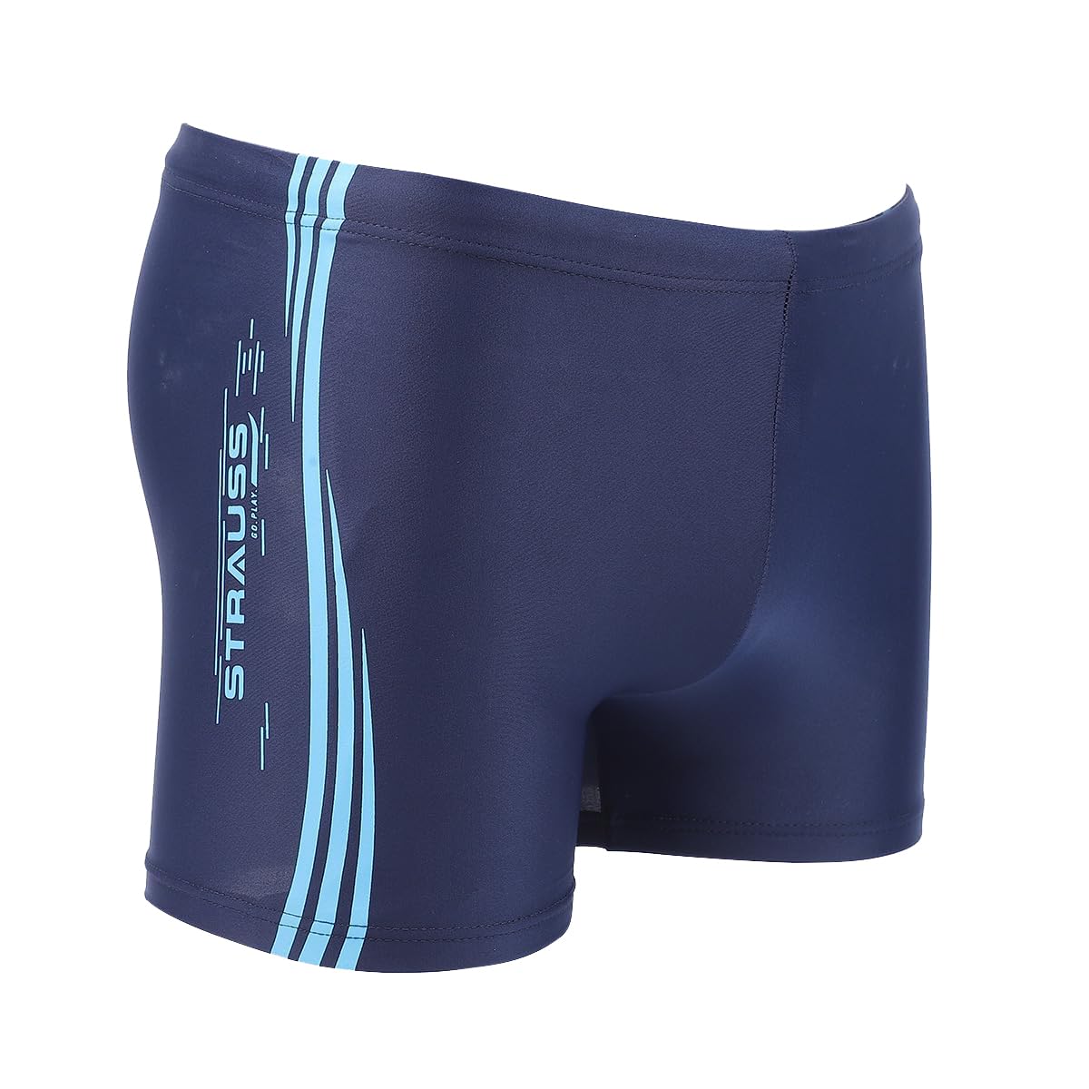 STRAUSS Swimming Shorts | Swimming Trunks for Men & Boys | Easily Adjustable, Breathable & Quick Drying Shorts | Size: L, Blue