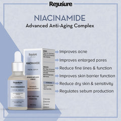 Rejusure 5% Niacinamide - Acne Marks, Blemishes, Dark Spot Face Serum | Oily & Acne Prone Skin | Men & Women | Cruelty Free & Dermatologist Tested – 10ml