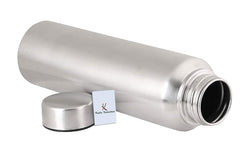 Kuber Industries KUBMART02736 Stainless Steel Water Bottle, 1000ml, 1pc, Silver