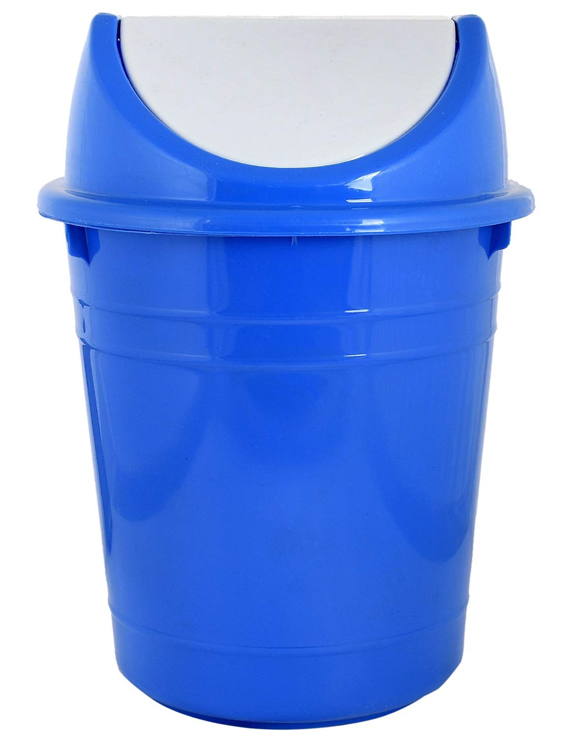 Kuber Industries Plastic Medium Size Swing Lid Garbage Waste Dustbin for Home, Office, Factory, 10 Liters (Blue) -CTLTC038707