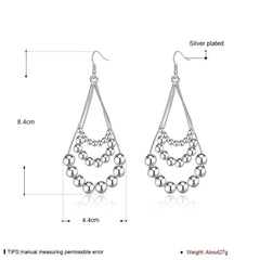 Yellow Chimes Triple Beans Layered Alloy Chandelier Earring for Women & Girls